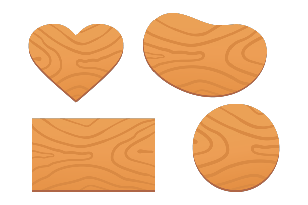 木质的几何形状，造型流畅图片下载