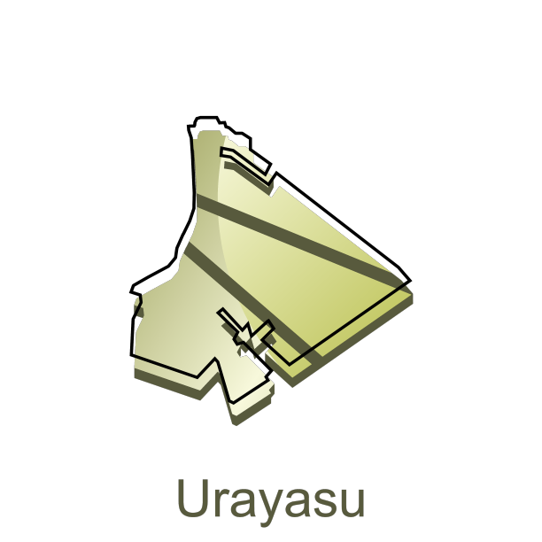 地图城市浦安设计高详细地图图片下载