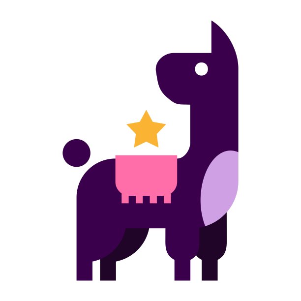 矢量插图羊驼扁平现代风格。图片下载