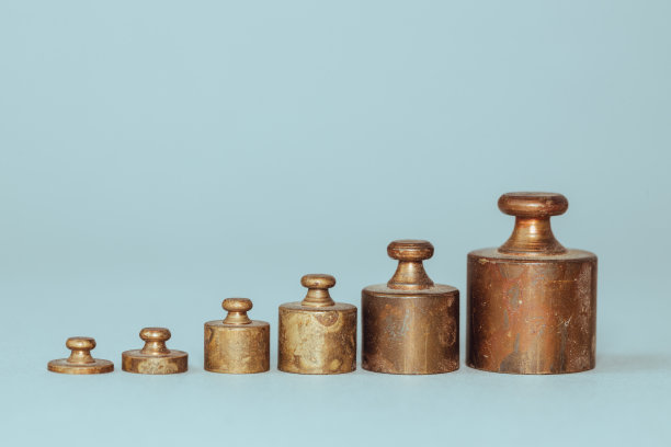 比例权重从最小设置在一排，复制空间，经营理念，漂亮的灰色背景图片下载