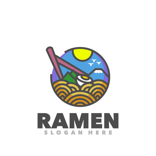 拉面富士山设计图片下载