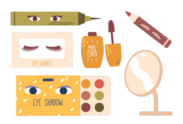 眼部化妆套装包括睫毛笔图片下载