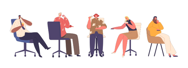 上班族角色慌忙大嚼自己的图片下载