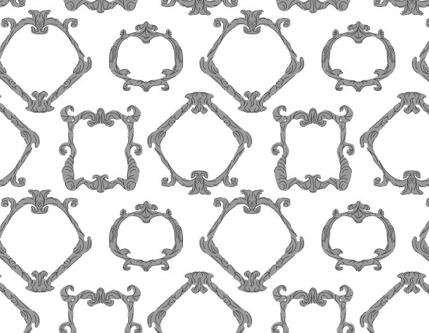 图案灰色维多利亚风格相框图片下载