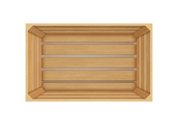 矢量现实货物存储木箱隔离在白色背景。带孔的木制水果盒。用于储存和运输食品的盒子。图片下载