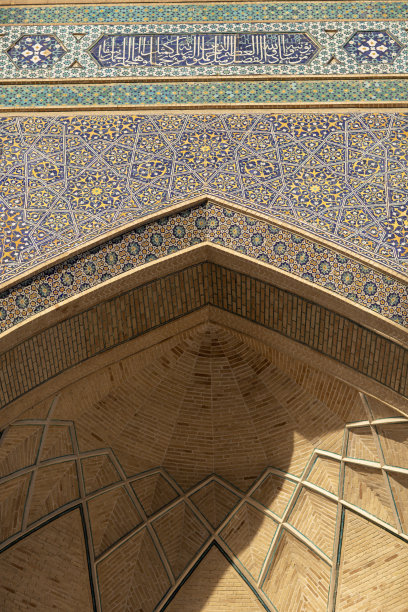 蓝色和紫色瓷砖地板图案图片下载