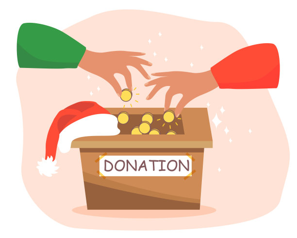 圣诞节的捐赠。图片下载