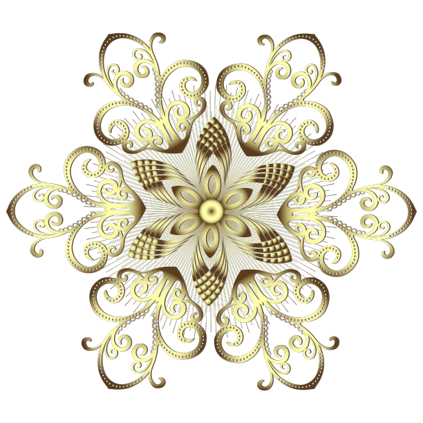 闪亮的金色蕾丝雪花图片下载