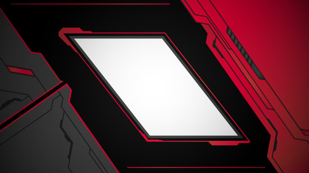 抽象的黑色背景金属红色显示未来科幻hud框架轮廓图片下载