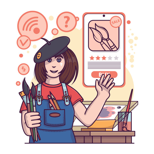 女人用画笔准备用水彩画。专业艺术家选择颜料图片下载