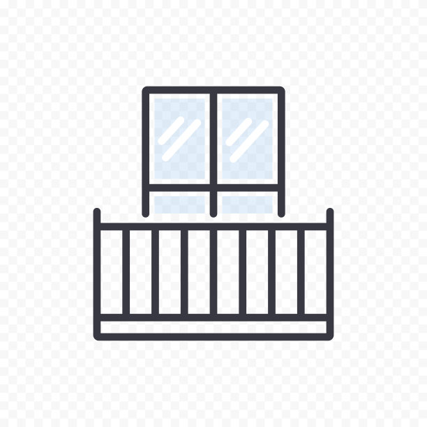 创意阳台设计。矢量插图。图片下载