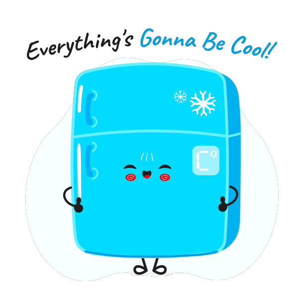 冰箱人物手绘卡通图片下载