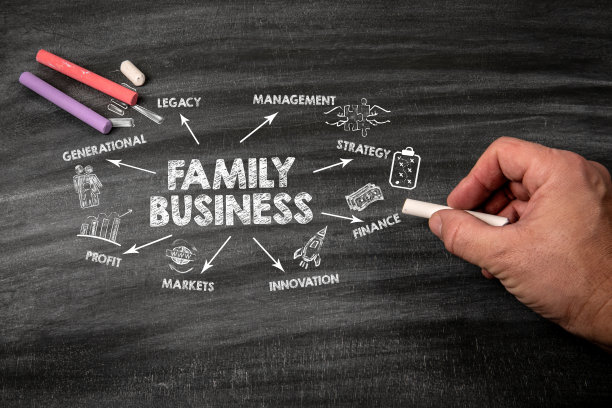 家族企业概念。黑色划痕纹理黑板背景图片下载