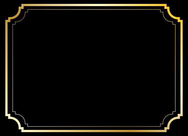 金色复古方框图片下载