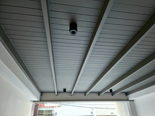 混合混凝土硬木屋面结构。图片下载