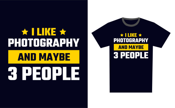 摄影T恤设计模板矢量图片下载