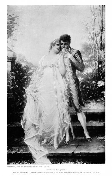 《新娘与新郎》，艺术家L·施密特-康斯坦，艺术文化，浪漫主义图片下载