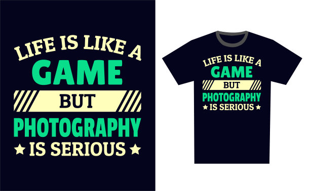摄影T恤设计模板矢量图片下载