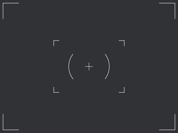 相机画框取景器屏幕上的照片，录像机数码显示与相机画框。矢量目标插图在黑暗的背景。图片下载