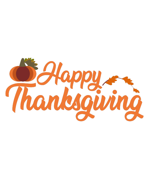 感恩节快乐用树叶书法文字图片下载
