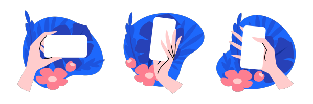 手持移动智能手机与空白屏幕图片下载