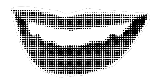 微笑嘴角半色调拼贴元素图片下载