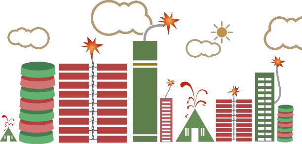 鞭炮城市背景安全排灯节绿色图片下载