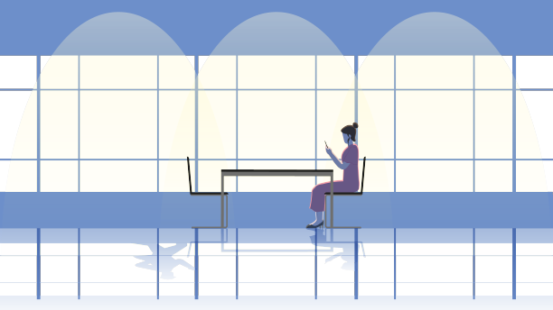 商人拿着礼盒跑到户外吃饭图片下载