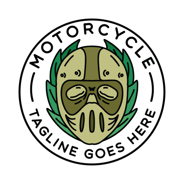 摩托车头盔单线标志赛车图片下载