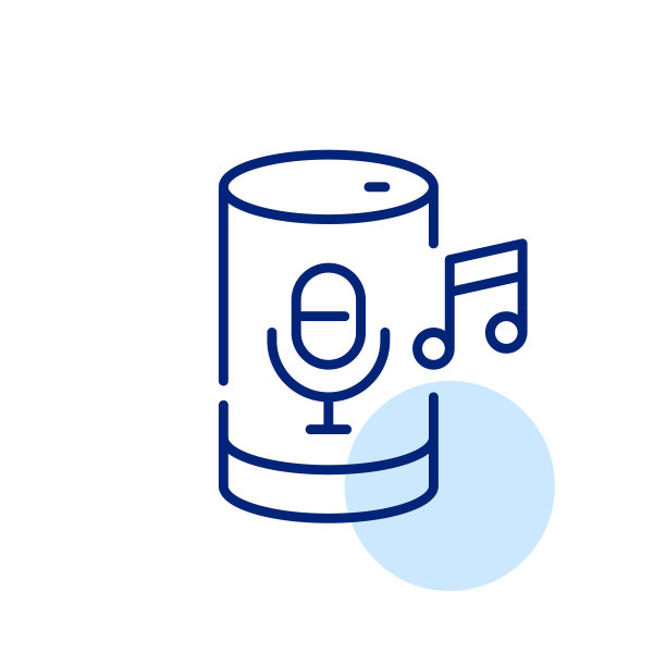 音乐播放器语音命令。像素完美，可编辑的笔触图片下载