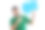 肖像，男子和志愿者的演讲泡沫，指向和宣传在一个白色的工作室背景。脸，人，慈善工作者与海报板，跟踪标记和选项与沟通图片下载
