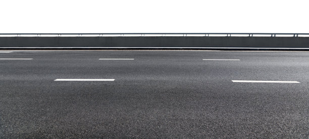 白色背景的沥青公路图片下载
