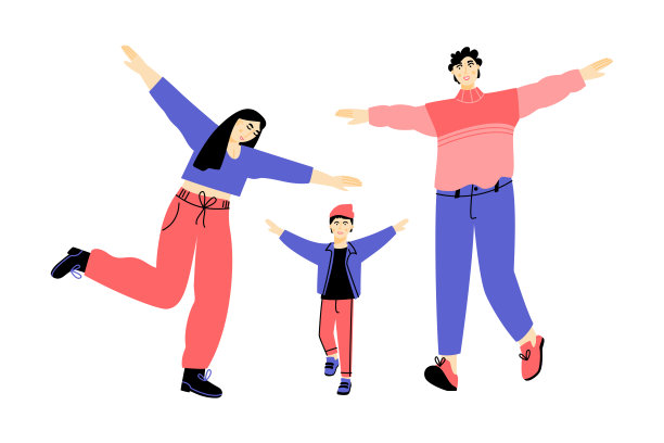 父母和孩子玩得很开心图片下载