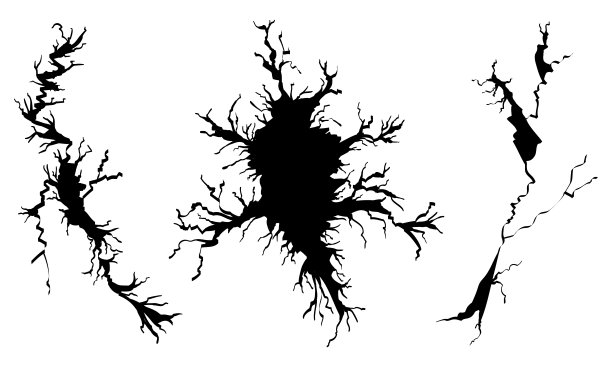 手绘裂纹墙壁、地面、玻璃、鸡蛋涂鸦素材矢量图图片下载