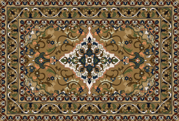 精美的地毯设计，地毯，瑜伽垫。图片下载