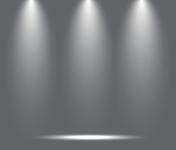 空白的白色灰色渐变工作室房间背景。背景光室内与copyspace为您的创意项目，矢量插图EPS 10图片下载