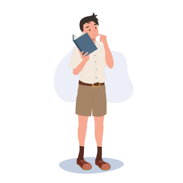 教育与学习理念。穿校服的泰国学生用书思考。图片下载