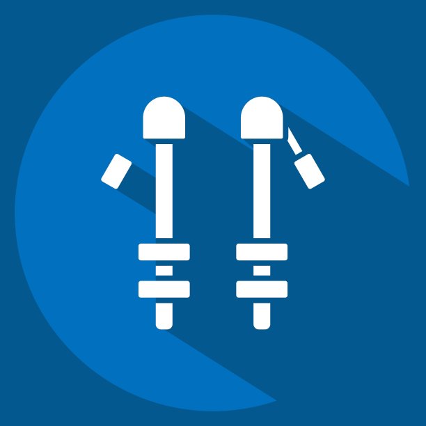 图标徒步极地。与背包客符号有关。长影式。简单的设计可编辑。简单的说明图片下载