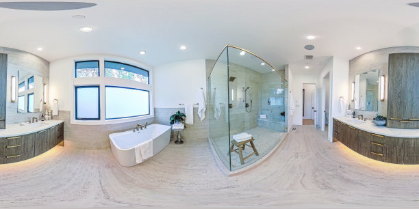 现代住宅浴室360度照片图片下载