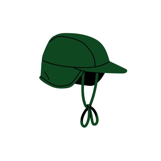 有细绳的山帽。带帽檐的登山帽。防水头饰、头饰、登山服、滑雪旅游服、探险服。平面隔离矢量插图上的白色背景图片下载