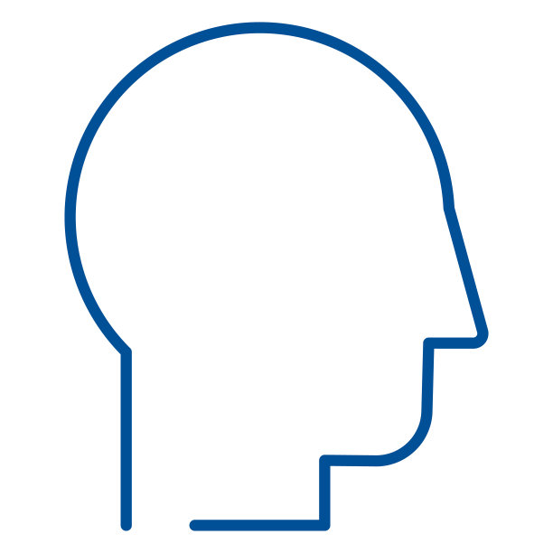 人的头侧面视图业务流程笔画图标图片下载