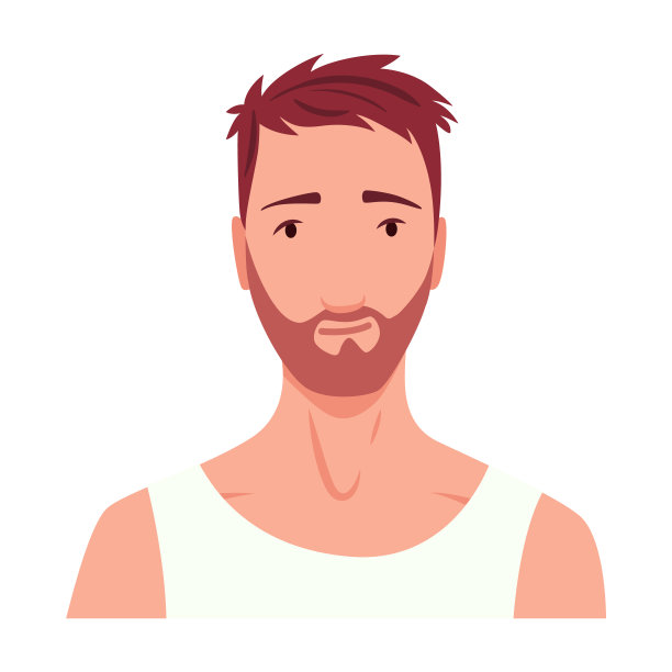 男子剃须。男性角色美容，做个人护肤。清洁和治疗他的脸行动。平面矢量插图隔离在白色背景图片下载