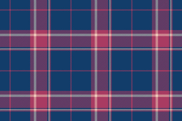 格纹背景检查在蓝色无缝图案图片下载