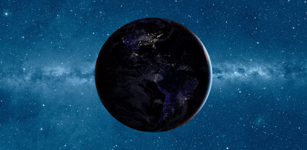 来自太空的地球银河系在背景中“这张图片的元素由美国宇航局提供”图片下载