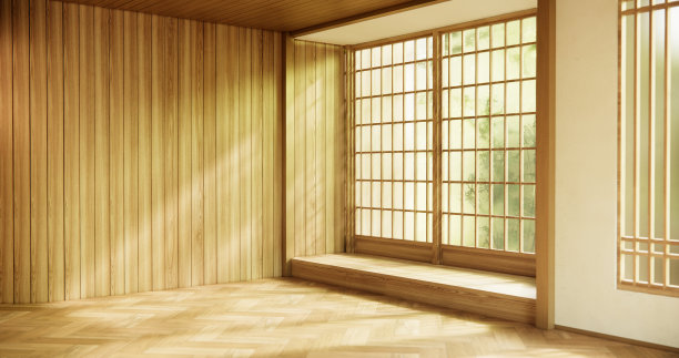 室内、木质空房及木地板房现代风格。图片下载