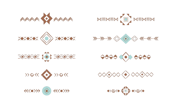 民族几何设计图案线条原生图片下载