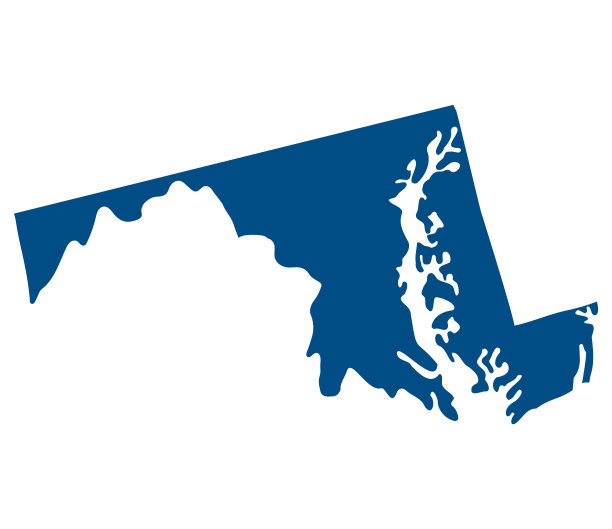 马里兰州地图。美国马里兰州的地图。图片下载