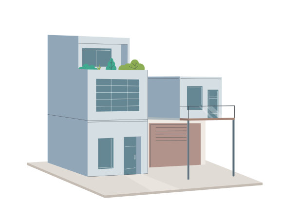 现代化建筑，室外景观。住宅楼、住宅、房地产图片下载