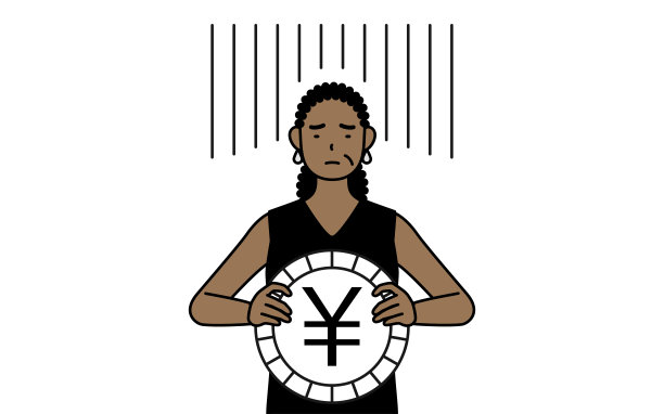 非裔美国老年妇女的形象，汇率损失或日元贬值图片下载