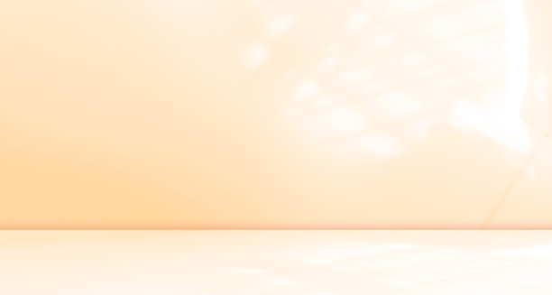 秋季背景墙工作室阴影厨房桌子背景房橙色米色讲台图案梯度光Bg 3d模型化妆品抽象奶油色粉彩纹理场景夏季阁楼场景模板。图片下载